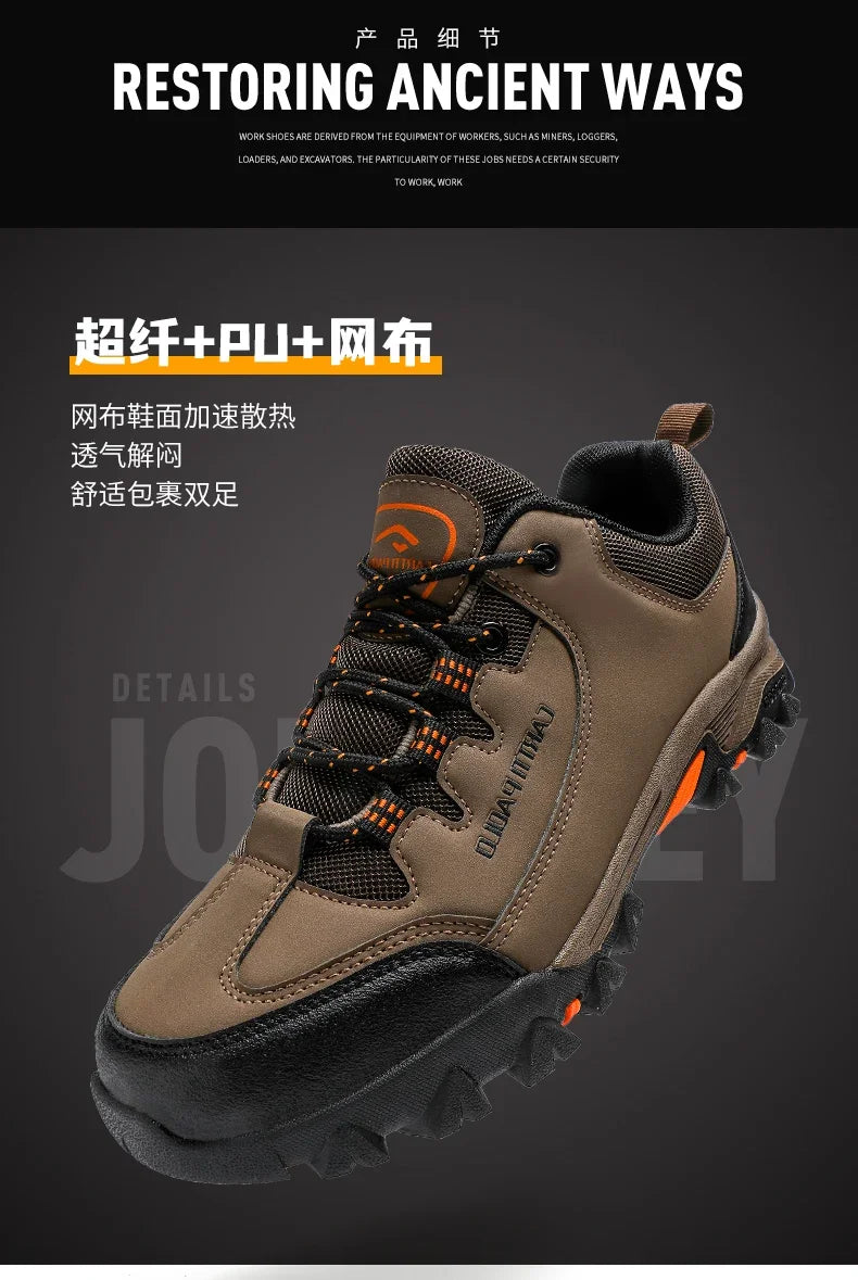 Booties Man Soccer Walker Work Sneakers For Men Winter Footwear Men's Hiking Shoes Original Brand Tennis Mountaineering Tennis himalipasal