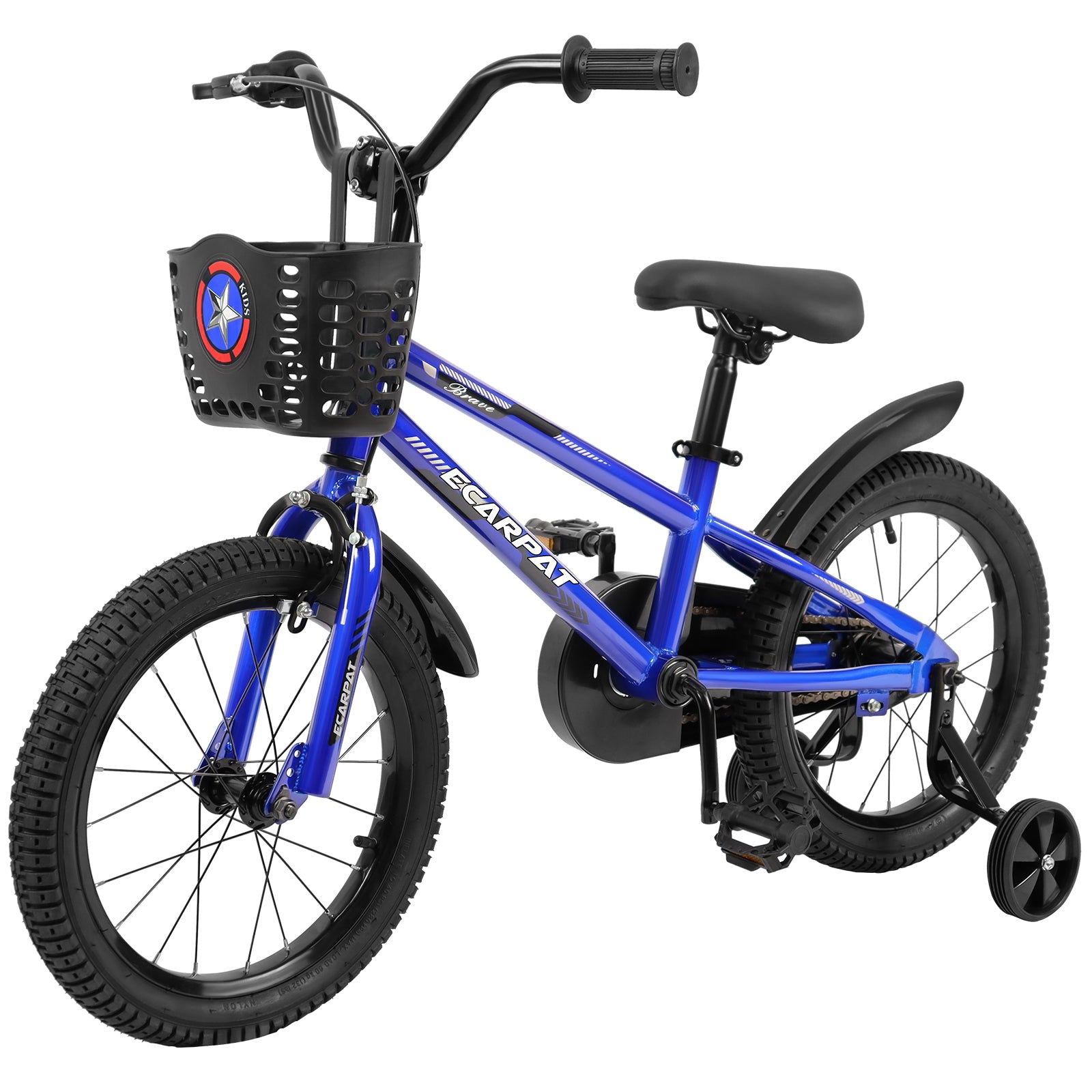 C16111A Kids Bike 16 inch for Boys & Girls with Training Wheels, Freestyle Kids' Bicycle with Bell,Basket and fender. himalipasal