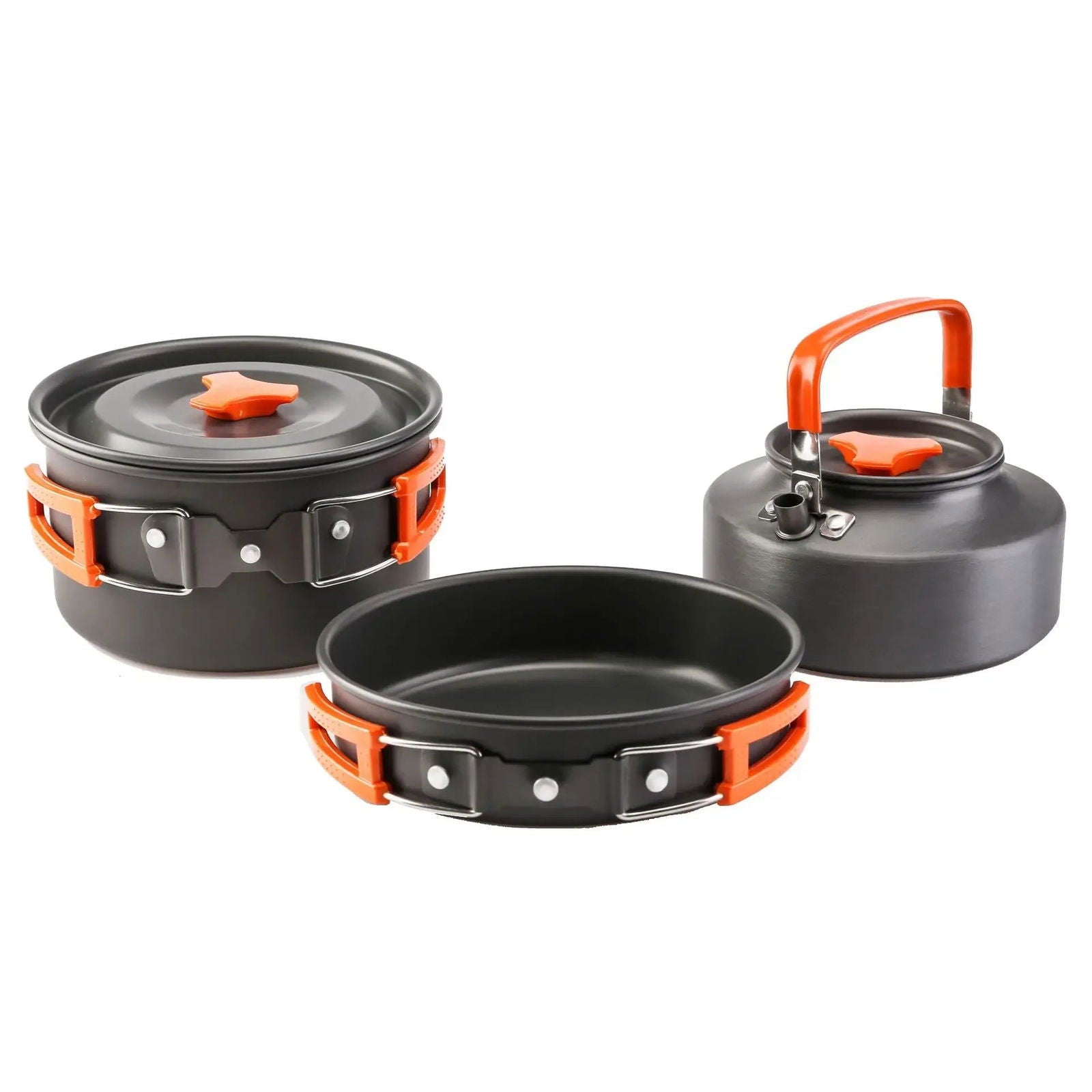 Camping Cookware Mess Kit Ultralight Camping Pot Set Outdoor Cooking Tableware for Hiking Trekking Picnic Fishing Mountaineering himalipasal