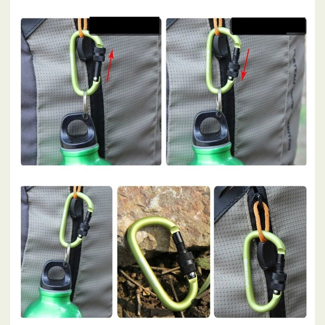 Carabiner Travel Kit Camping Equipment Alloy Aluminum Survival Gear Camp Mountaineering Hook Outdoor Carabiner GYH himalipasal