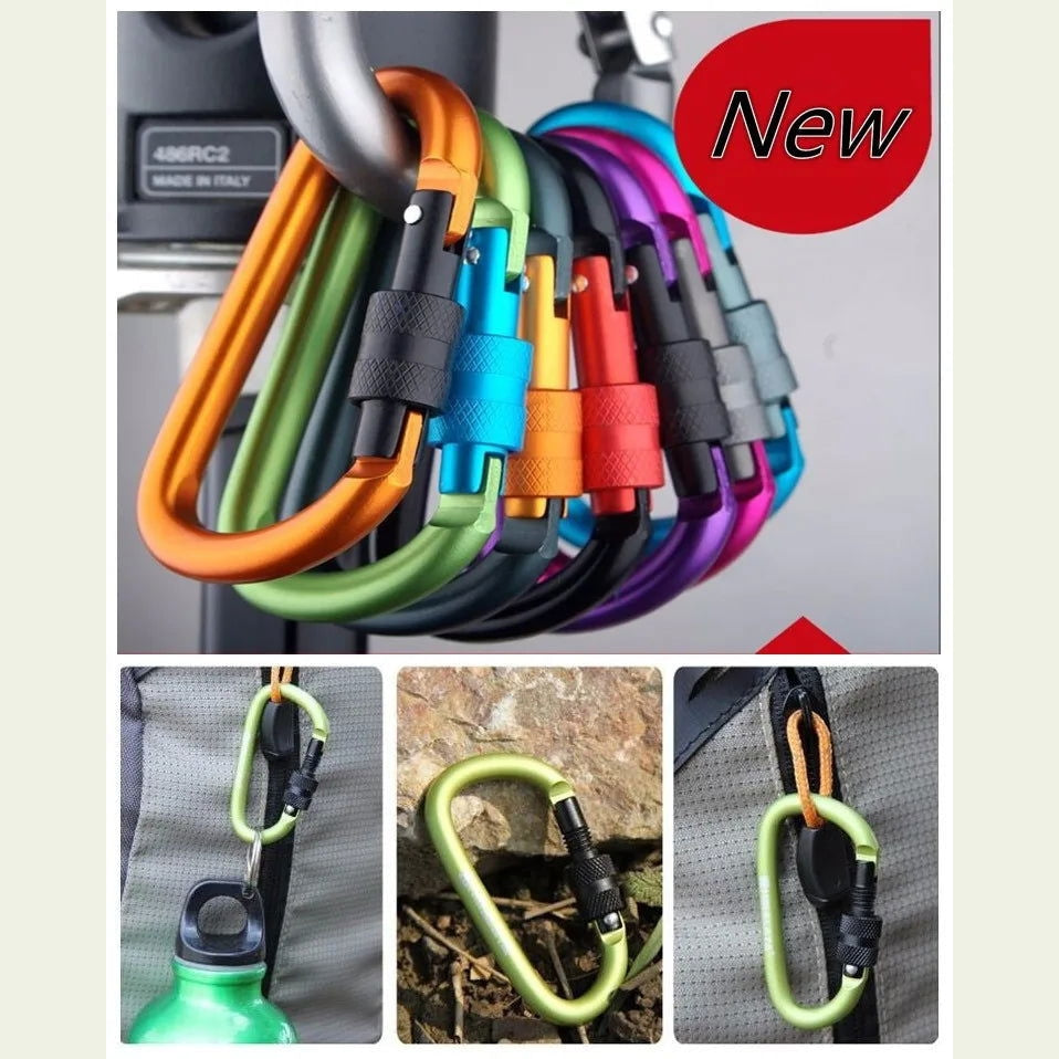 Carabiner Travel Kit Camping Equipment Alloy Aluminum Survival Gear Camp Mountaineering Hook Outdoor Carabiner GYH himalipasal