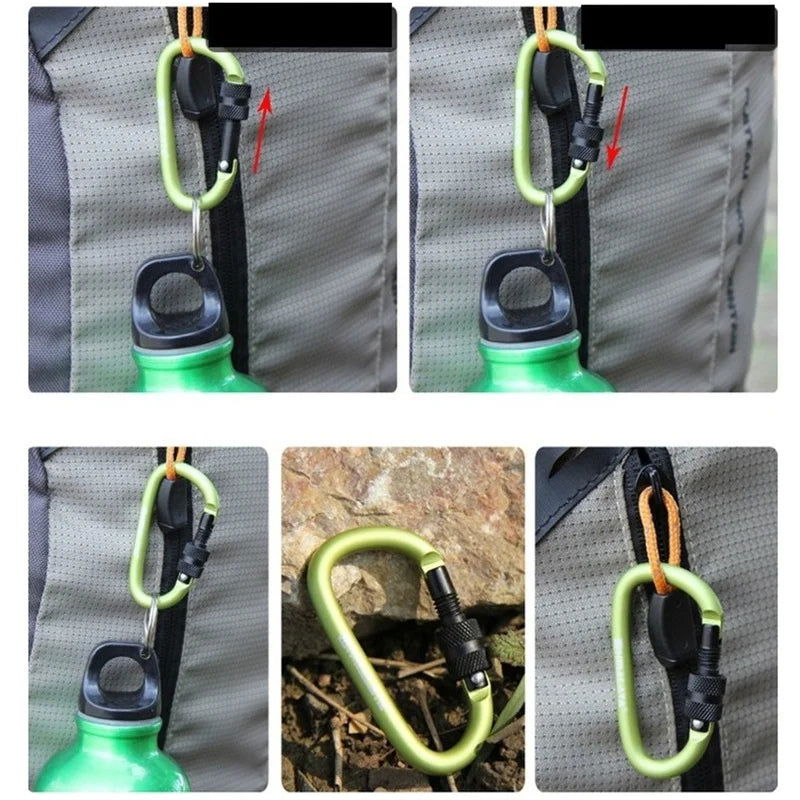 Carabiner Travel Kit Camping Equipment Alloy Aluminum Survival Gear Camp Mountaineering Hook Outdoor Carabiner GYH himalipasal