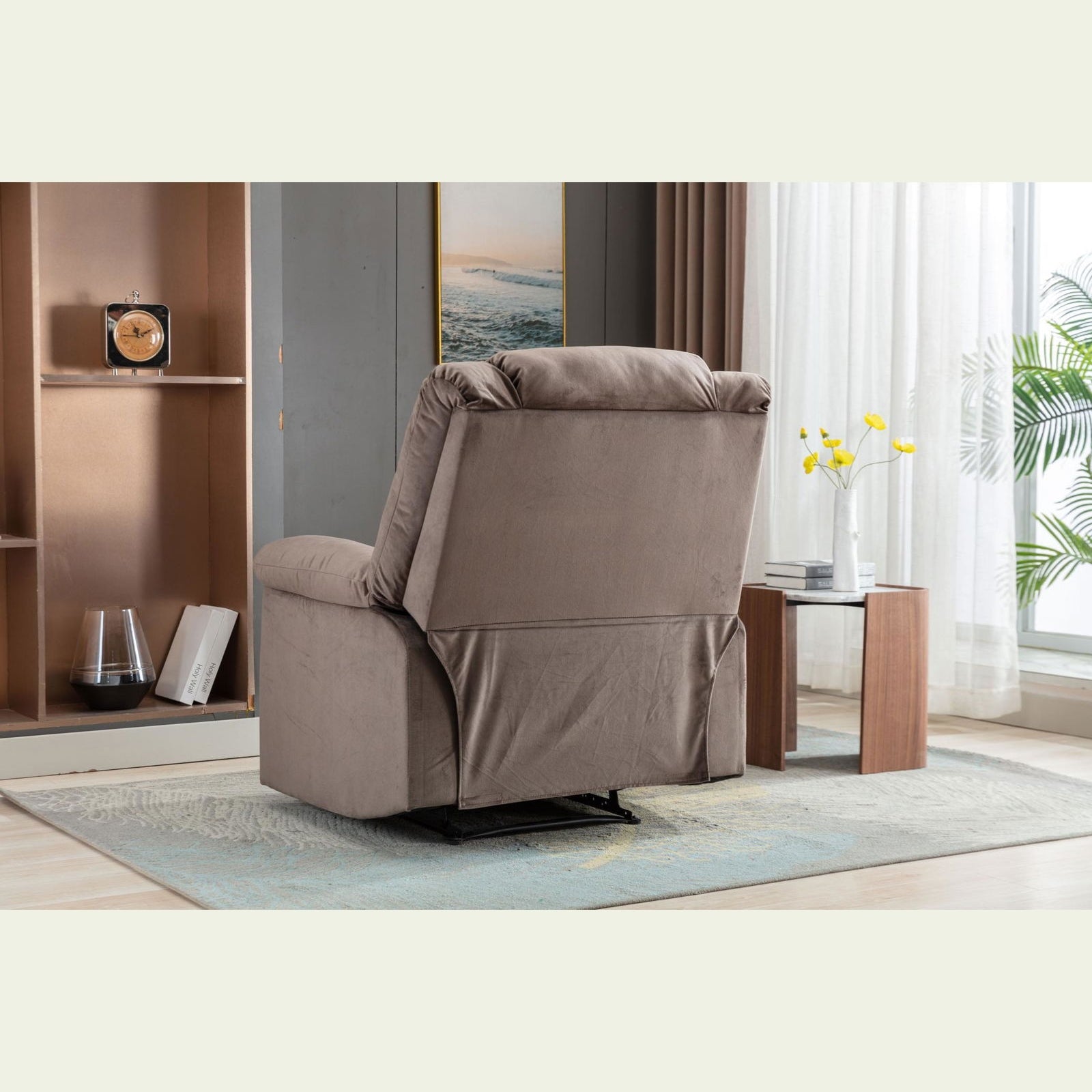 Classic Manual Recliner with Soft Padded Headrest and Armrest, Wonderful Chair&Sofa for Living Room and Bed Room himalipasal