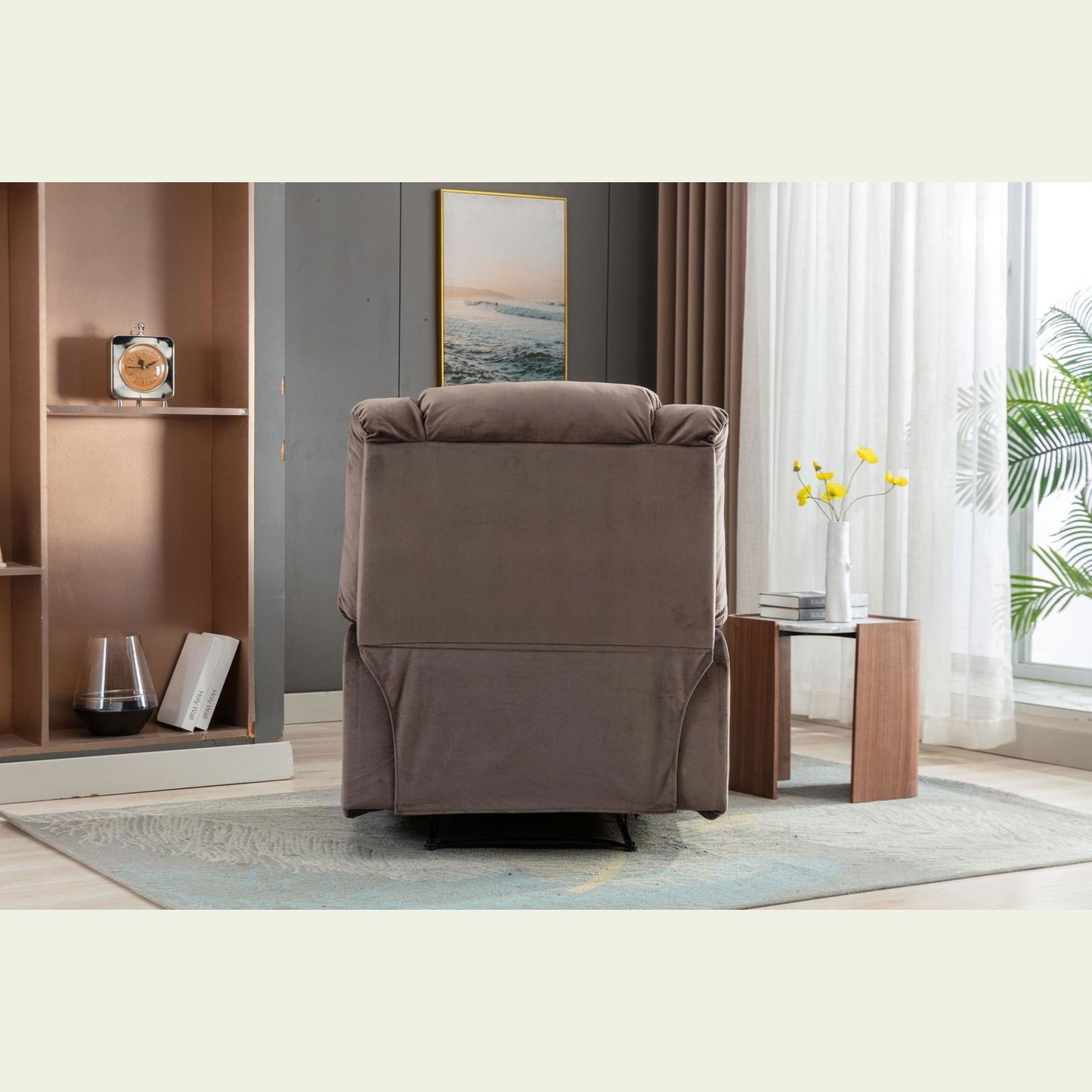 Classic Manual Recliner with Soft Padded Headrest and Armrest, Wonderful Chair&Sofa for Living Room and Bed Room himalipasal