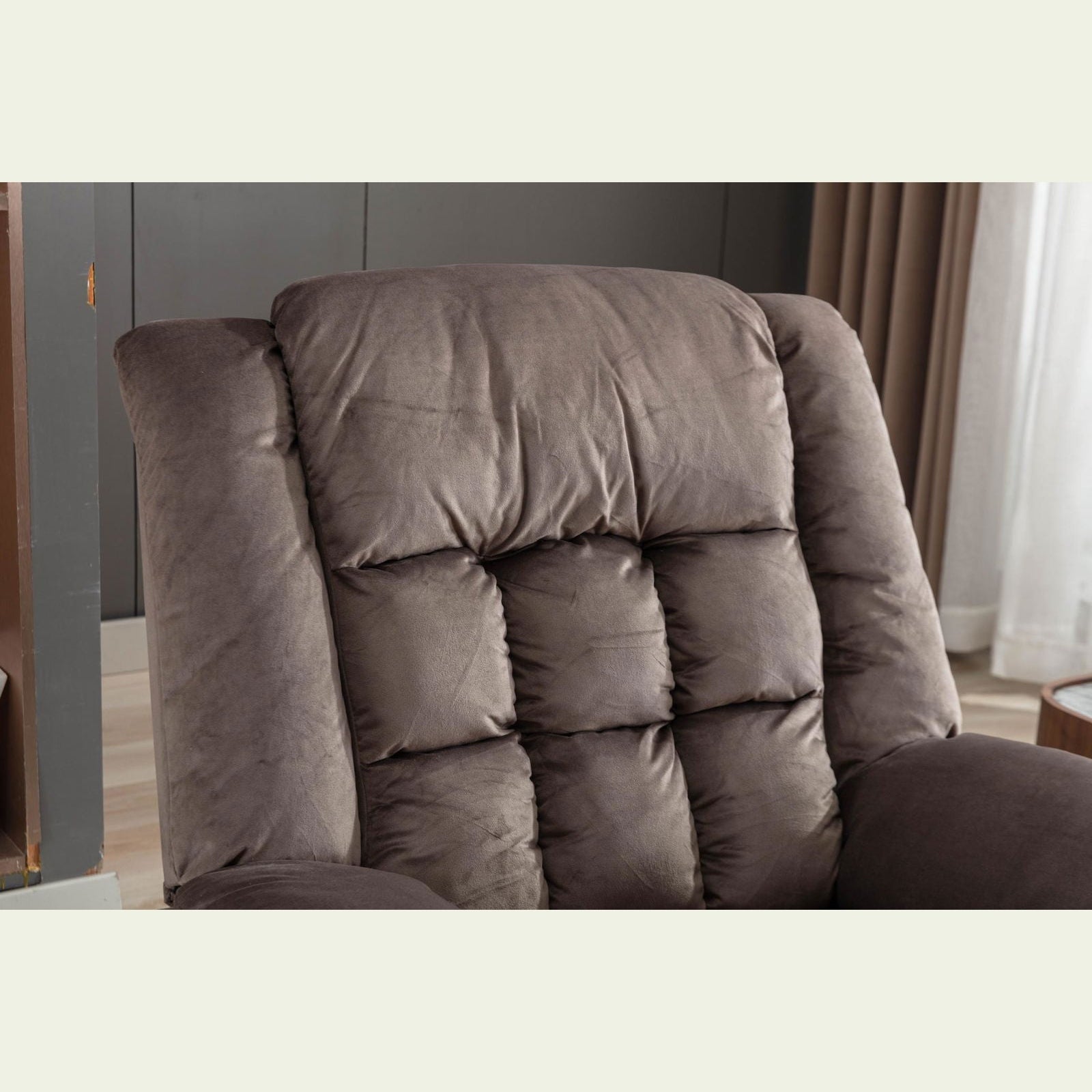 Classic Manual Recliner with Soft Padded Headrest and Armrest, Wonderful Chair&Sofa for Living Room and Bed Room himalipasal