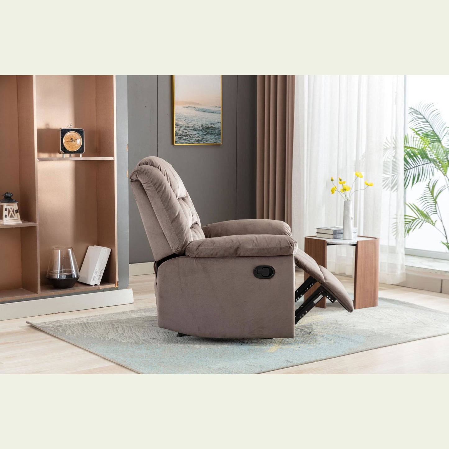 Classic Manual Recliner with Soft Padded Headrest and Armrest, Wonderful Chair&Sofa for Living Room and Bed Room himalipasal