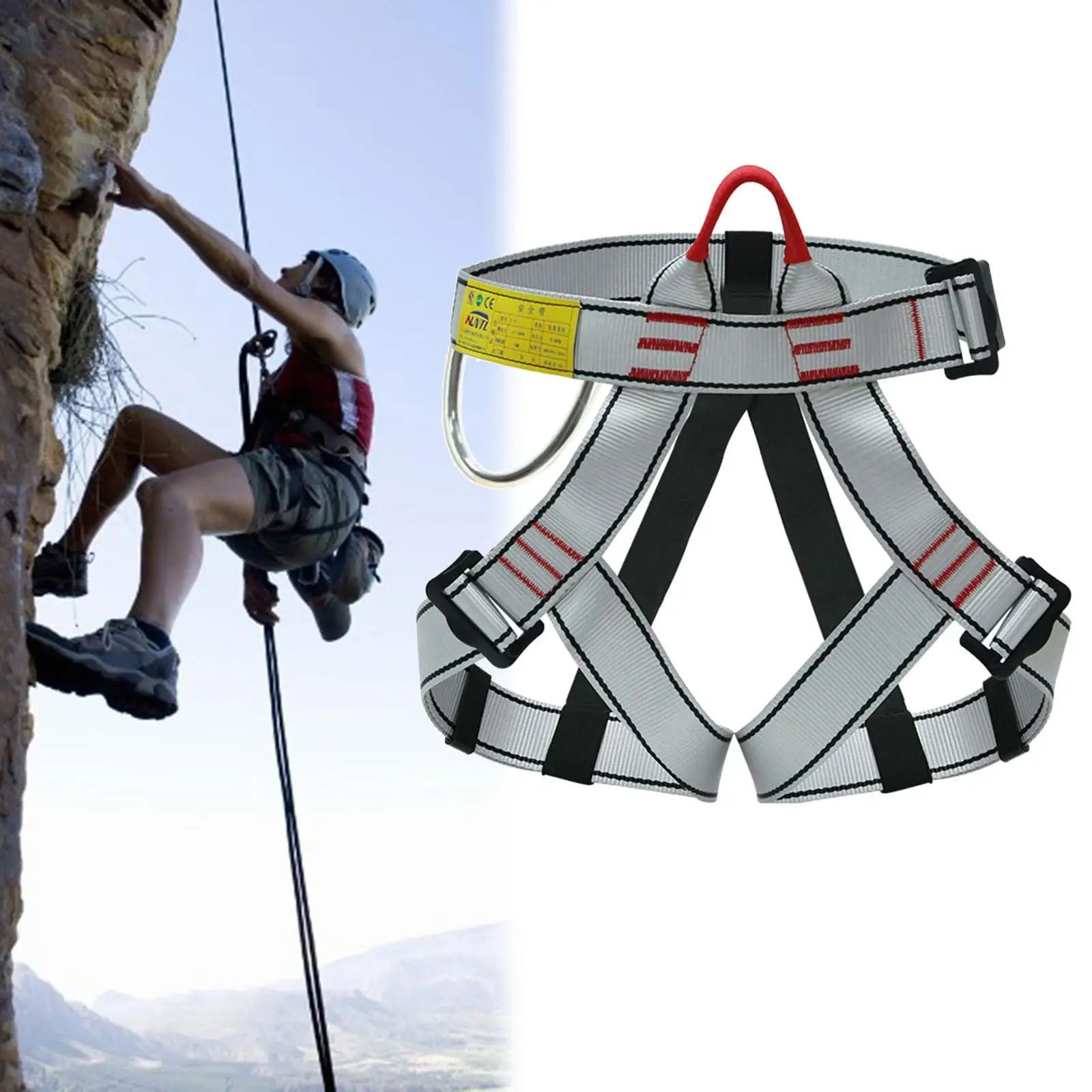 Climbing Harness, Protect Waist Harness, Half Body Harness for Mountaineering himalipasal