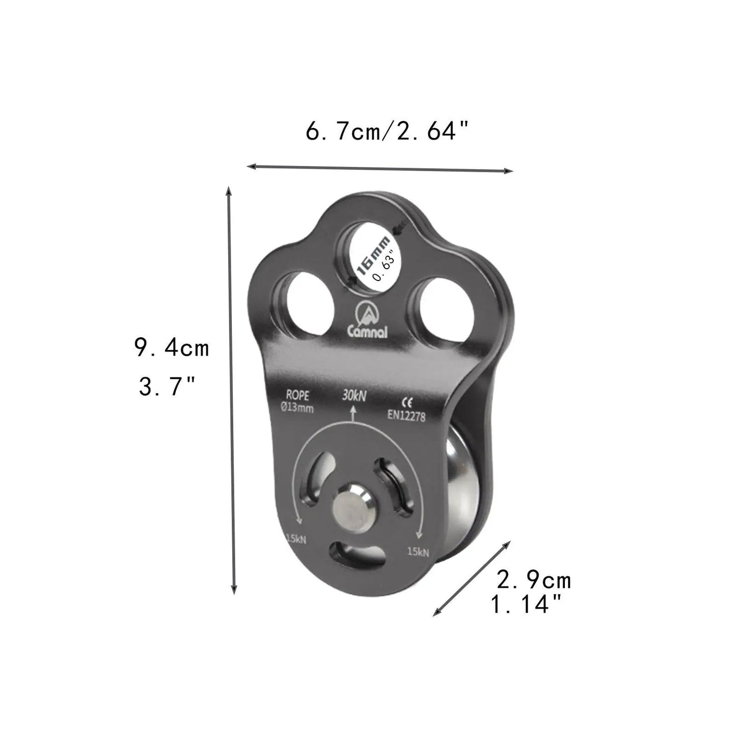 Climbing Pulley Aluminum Rope Rigging Block Lifting Pulley for Mountaineering himalipasal