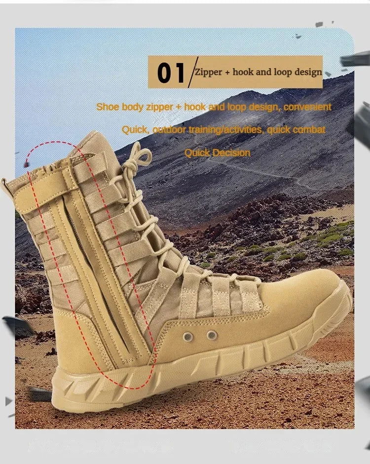 Combat Boot Green Desert Brown Boot Lightweight Training Boots Hiking Boots For Man Tactical Boots Bota Masculina himalipasal