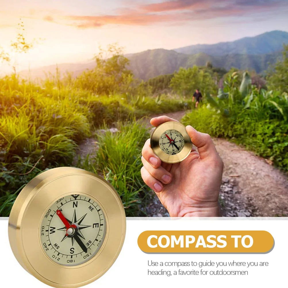 Compass Hiking Gear Geology Mountaineering Pocket Mini Brass Navigation Acrylic Travel himalipasal