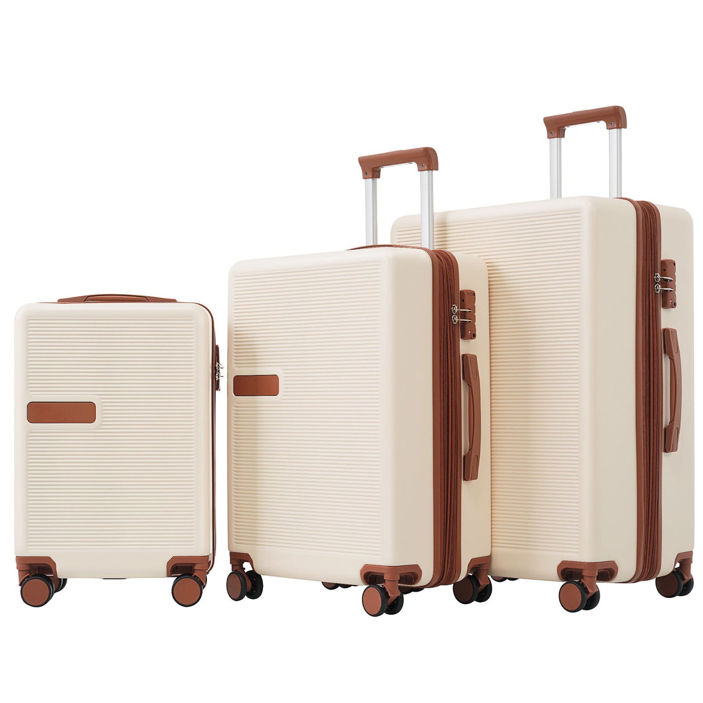 Contrast Color 3 Piece Luggage Set Hardside Spinner Suitcase with TSA Lock 20" 24' 28" Available himalipasal