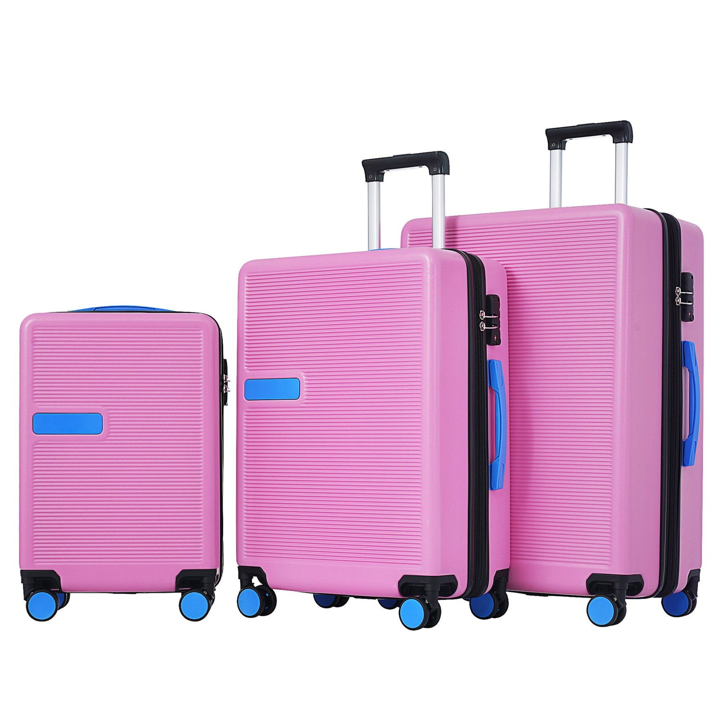 Contrast Color 3 Piece Luggage Set Hardside Spinner Suitcase with TSA Lock 20" 24' 28" Available himalipasal