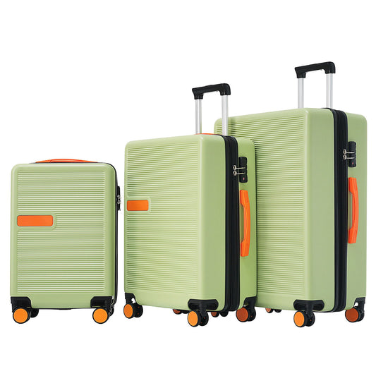 Contrast Color 3 Piece Luggage Set Hardside Spinner Suitcase with TSA Lock 20" 24' 28" Available himalipasal