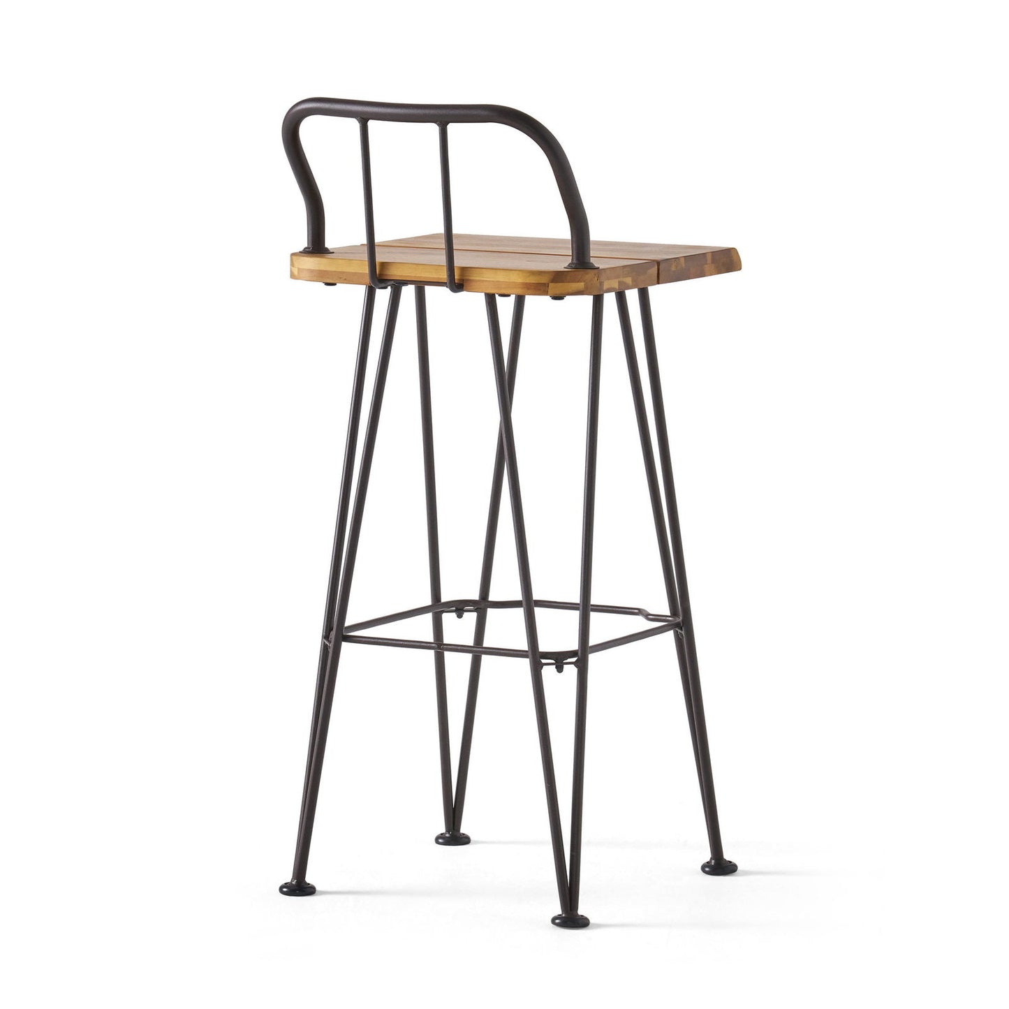 DENALI INDUSTIAL WOOD AND METAL BARSTOOL himalipasal