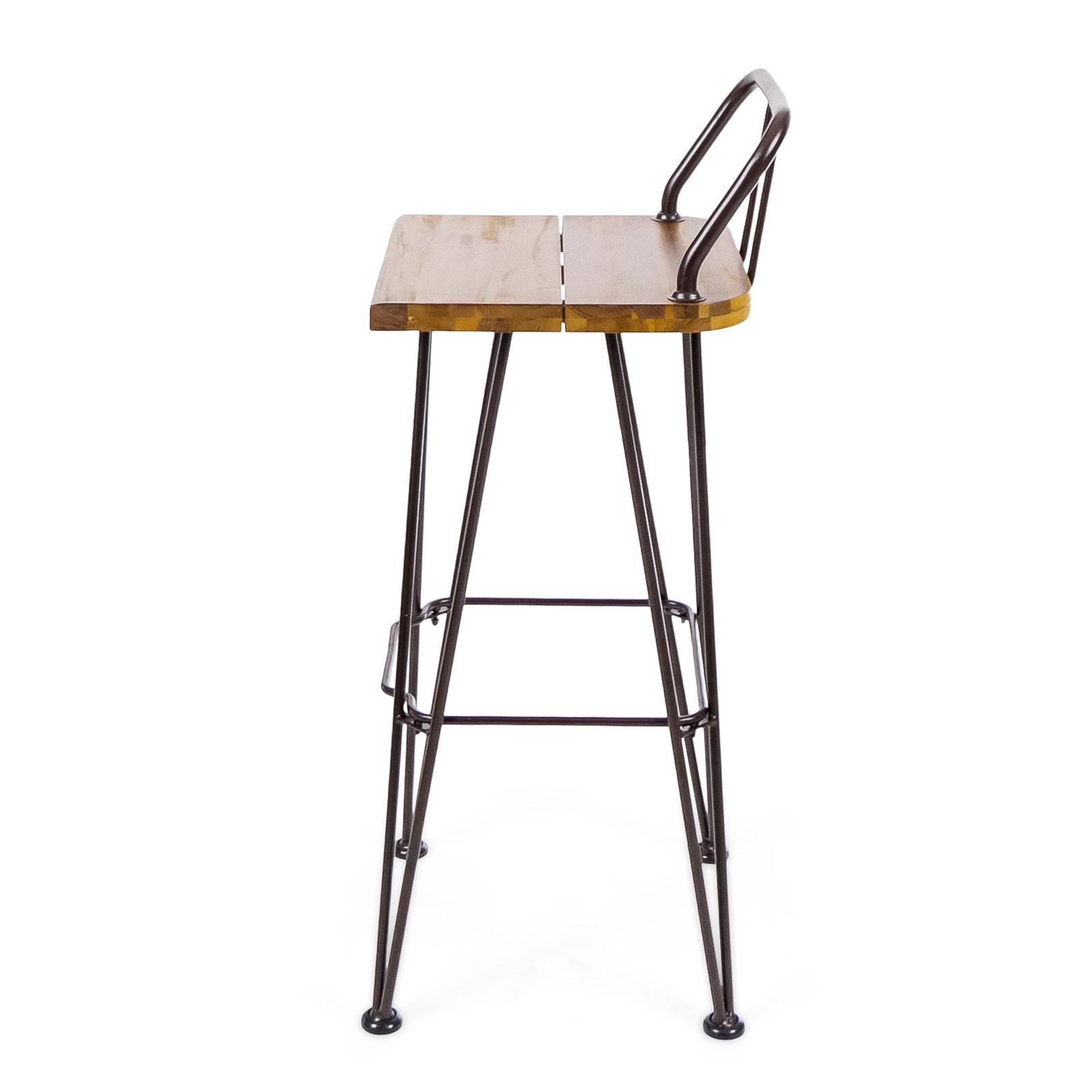 DENALI INDUSTIAL WOOD AND METAL BARSTOOL himalipasal