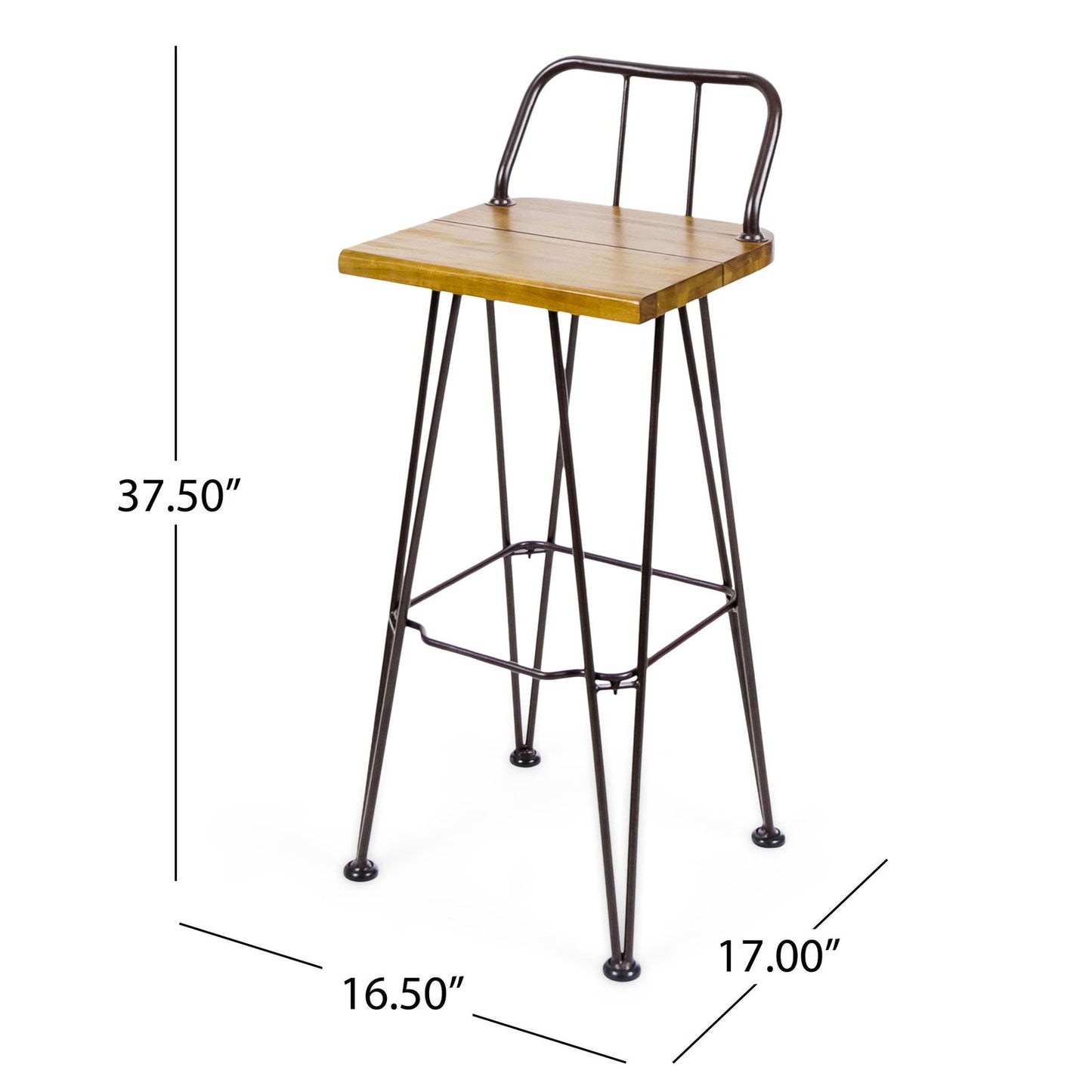 DENALI INDUSTIAL WOOD AND METAL BARSTOOL himalipasal