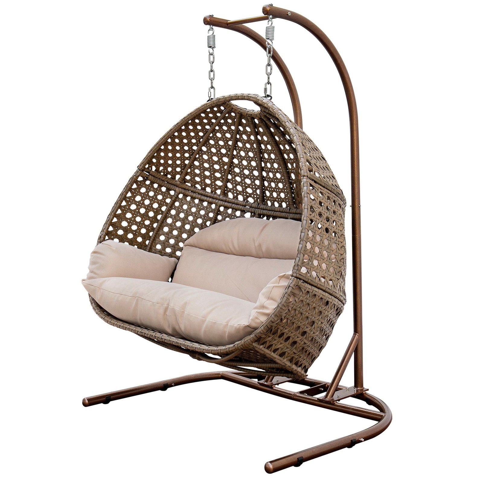 Double-Seat Swing Chair with Stand and Cushion himalipasal