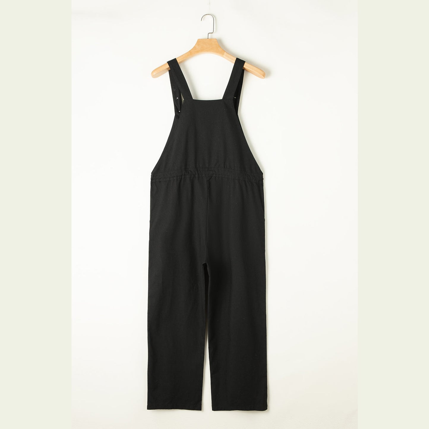 Drawstring Wide Strap Overalls with Pockets himalipasal