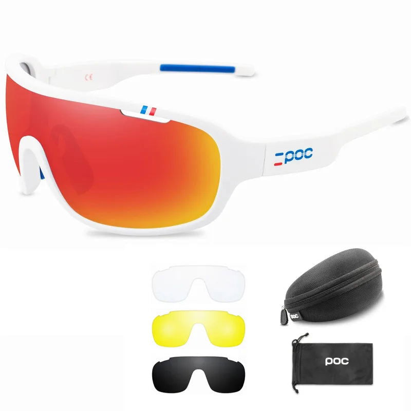 EPOC New Cycling Outdoor Athletic Glasses 4 Lens Bicycle Goggles Mountaineering Goggles himalipasal