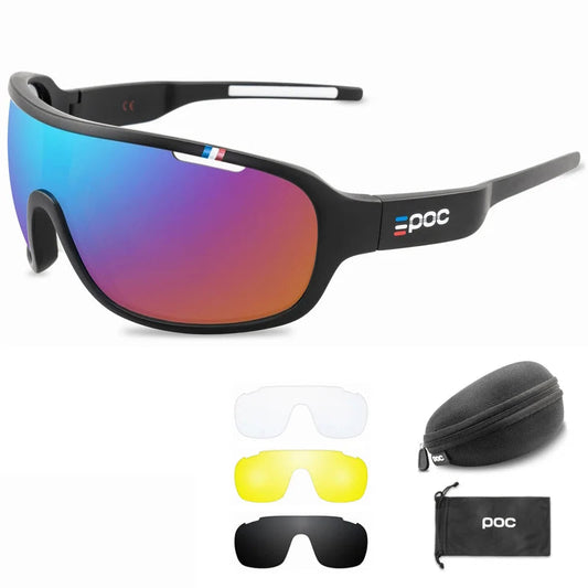 EPOC New Cycling Outdoor Athletic Glasses 4 Lens Bicycle Goggles Mountaineering Goggles himalipasal