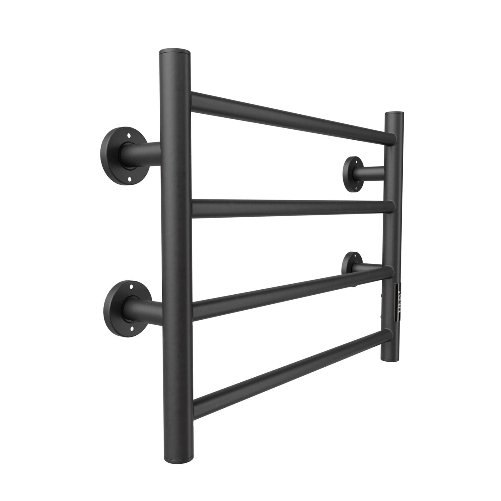 Electric Heated Towel Warmer 4 Bars for Bathroom, Stainless Steel Wall Mounted Heated Towel Drying Rack Black himalipasal