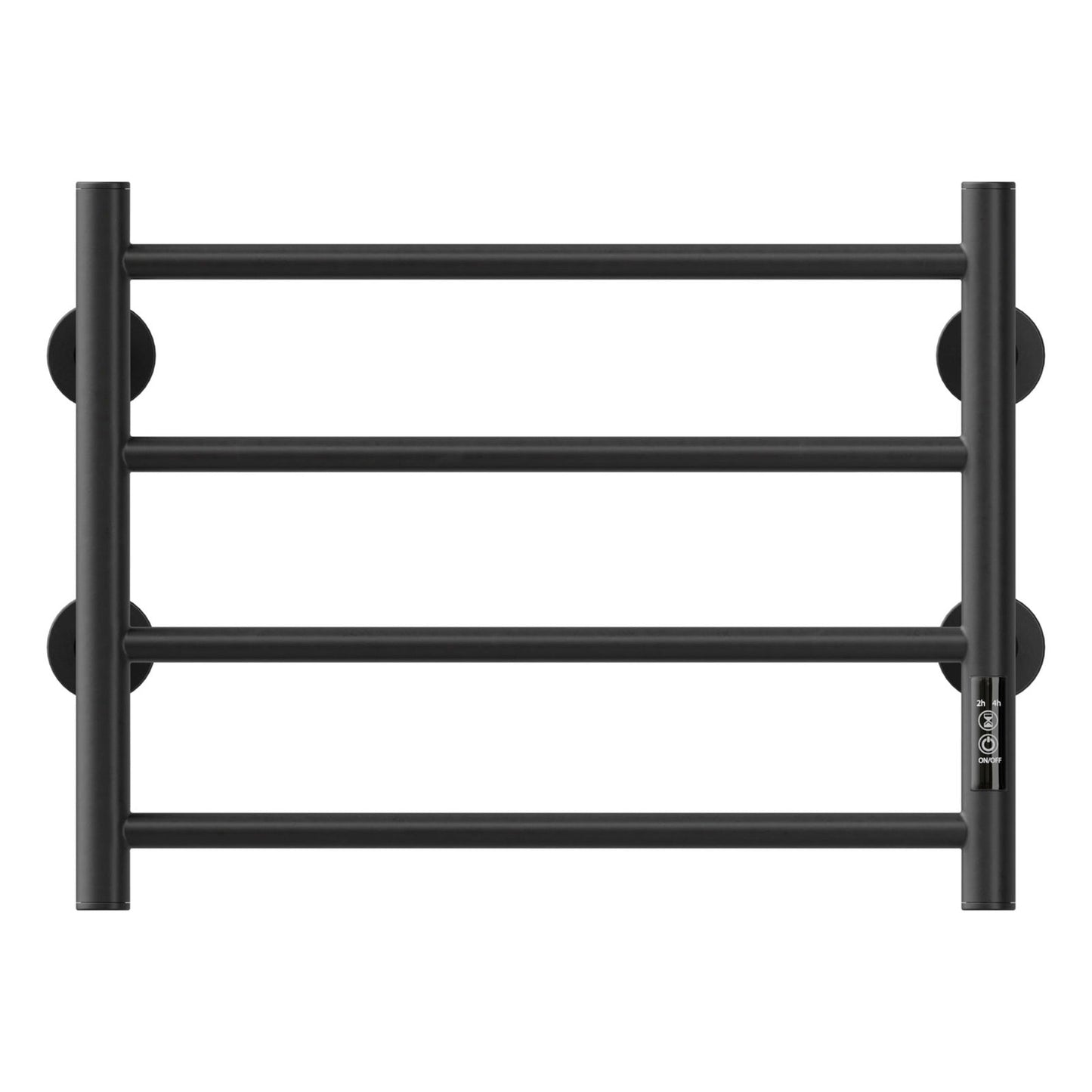 Electric Heated Towel Warmer 4 Bars for Bathroom, Stainless Steel Wall Mounted Heated Towel Drying Rack Black himalipasal