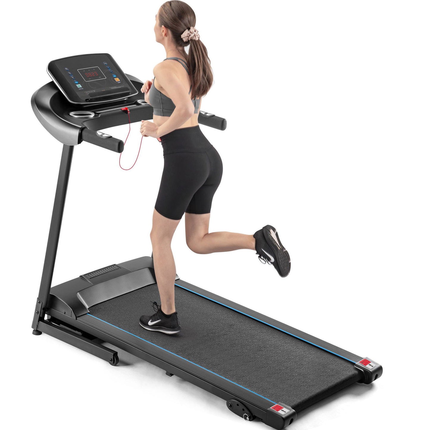 Electric Motorized Treadmill with Audio Speakers, Max. 10 MPH and Incline for Home Gym himalipasal