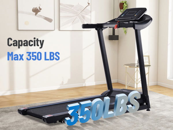 Electric Motorized Treadmill with Audio Speakers, Max. 10 MPH and Incline for Home Gym himalipasal