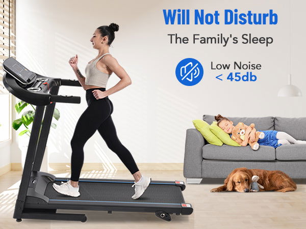 Electric Motorized Treadmill with Audio Speakers, Max. 10 MPH and Incline for Home Gym himalipasal