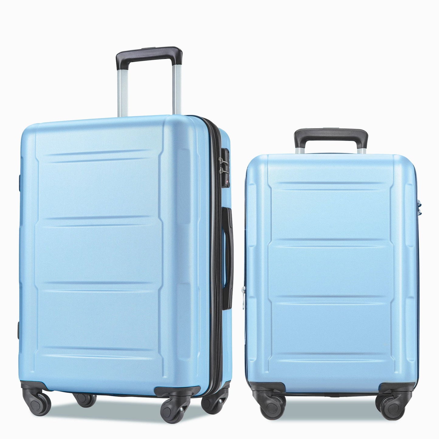 Expanable Spinner Wheel 2 Piece Luggage Set ABS Lightweight Suitcase with TSA Lock 20inch+24inch himalipasal