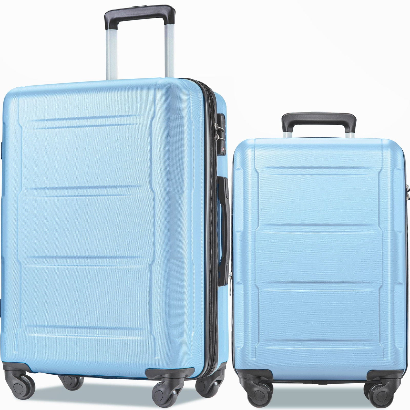 Expanable Spinner Wheel 2 Piece Luggage Set ABS Lightweight Suitcase with TSA Lock 20inch+28inch himalipasal