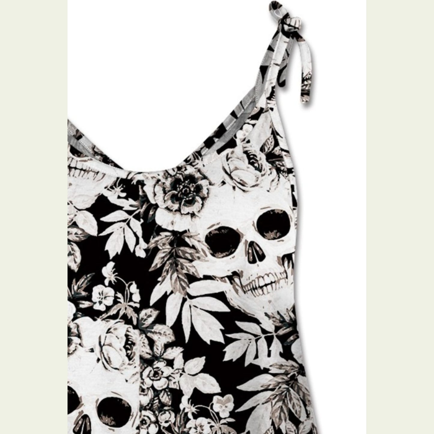 FAM-FAM Skull Print Scoop Neck Cami himalipasal