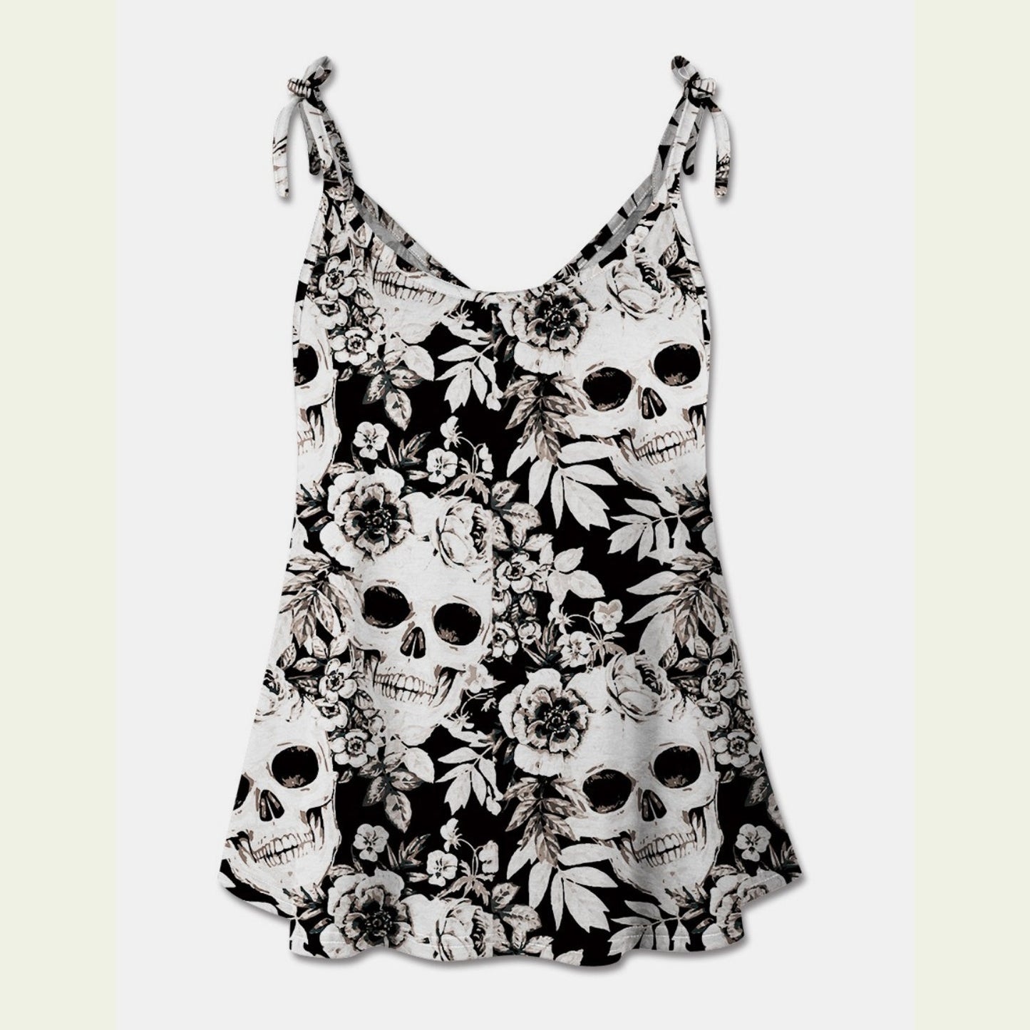 FAM-FAM Skull Print Scoop Neck Cami himalipasal