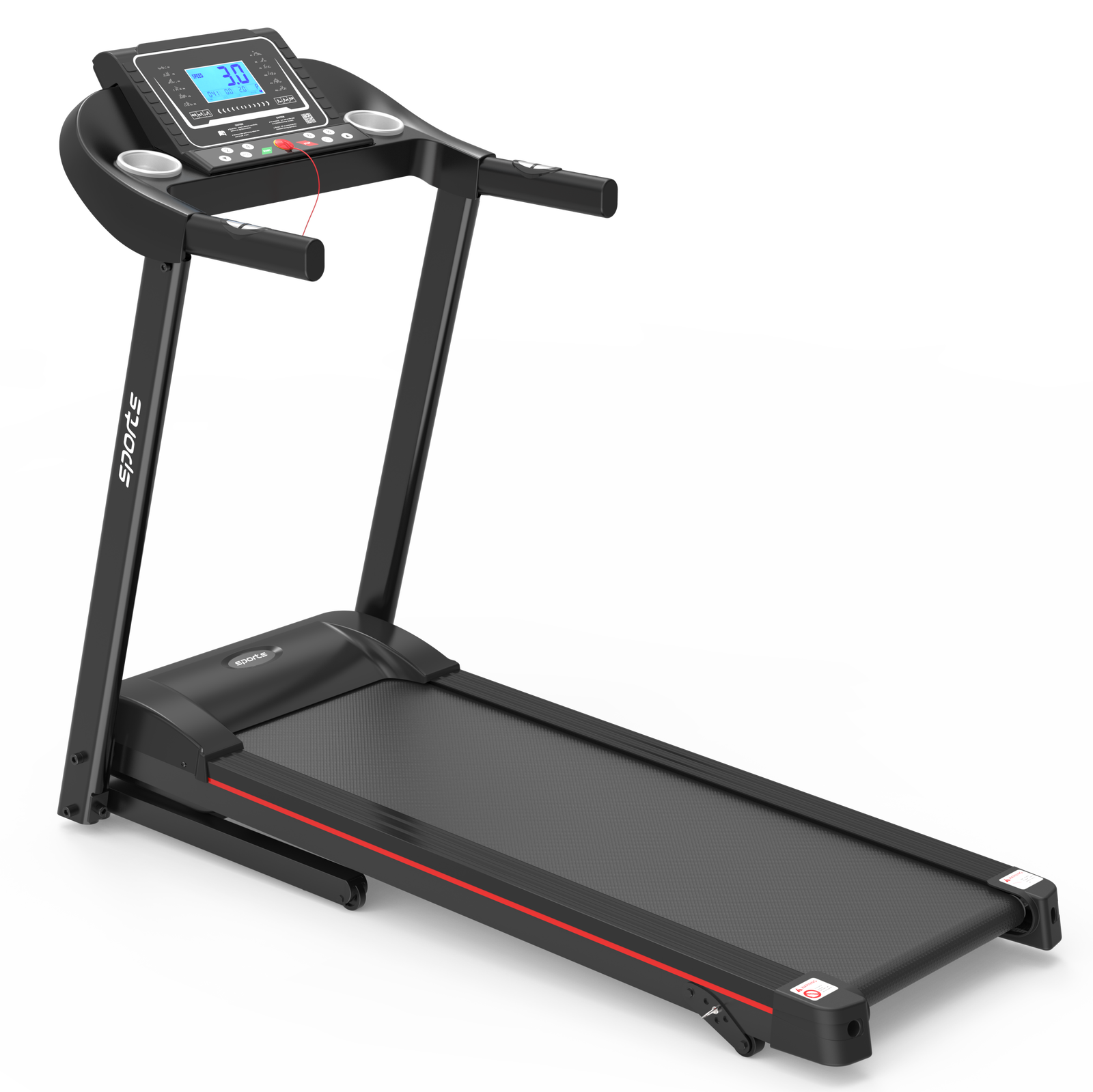 Fitshow App Home Foldable Treadmill with Incline, Folding Treadmill for Home Workout, Electric Walking Running Treadmill Machine 5" LCD Screen 250 LB Capacity Bluetooth Music himalipasal