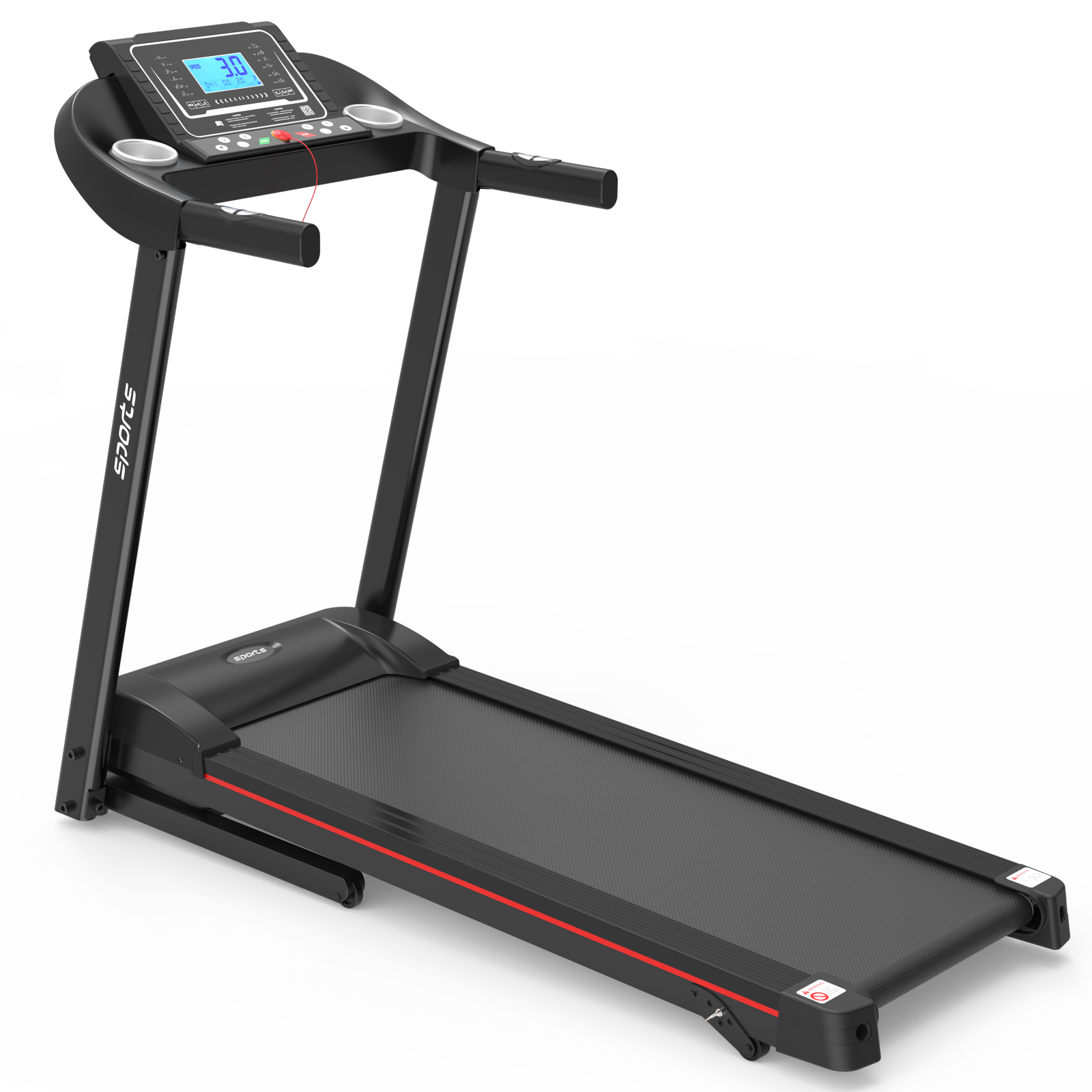 Fitshow App Home Foldable Treadmill with Incline, Folding Treadmill for Home Workout, Electric Walking Running Treadmill Machine 5" LCD Screen 250 LB Capacity Bluetooth Music himalipasal