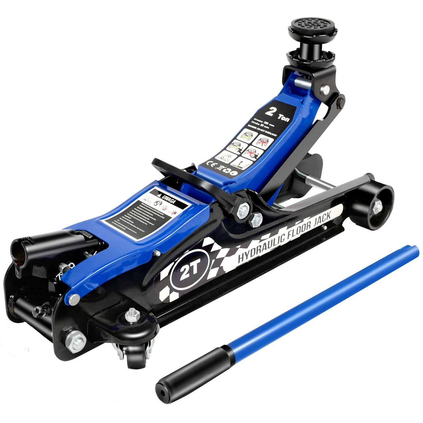 Floor Jack,2Ton/4400lbs Low Profile Floor Jack,Hydraulic floor jack Lifting range 85mm/3.35"-360mm/14.17",Blue himalipasal