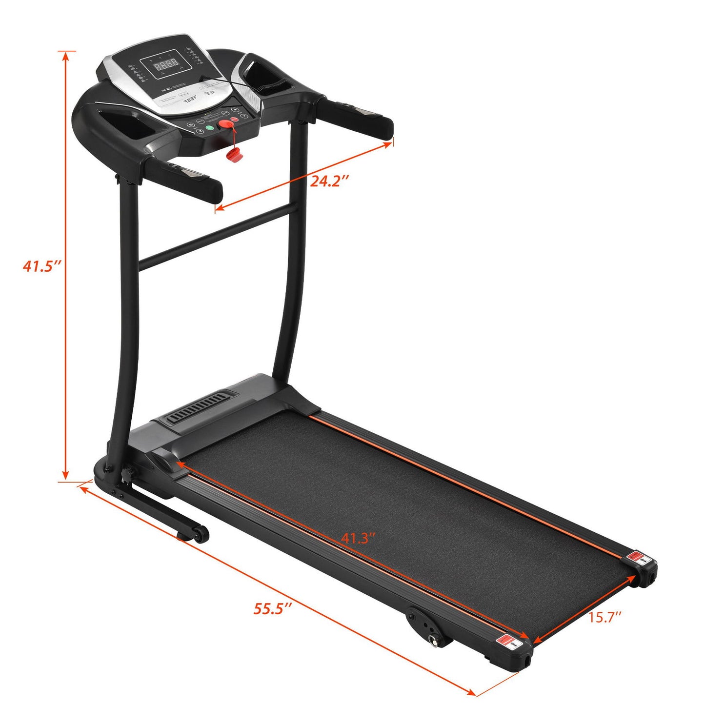 Folding Treadmill Electric Running Machine 2.5HP Motor 300LBS Weight Capacity Walking Jogging Machine with 3 Level Incline 12 Preset Programs for Home Gym himalipasal