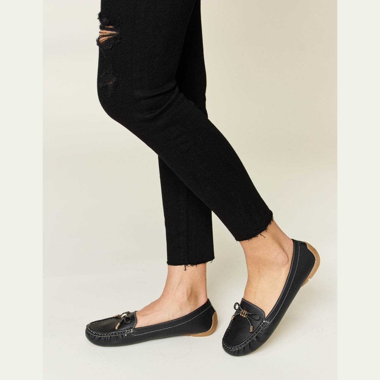 Forever Link Slip On Bow Flats Loafers himalipasal