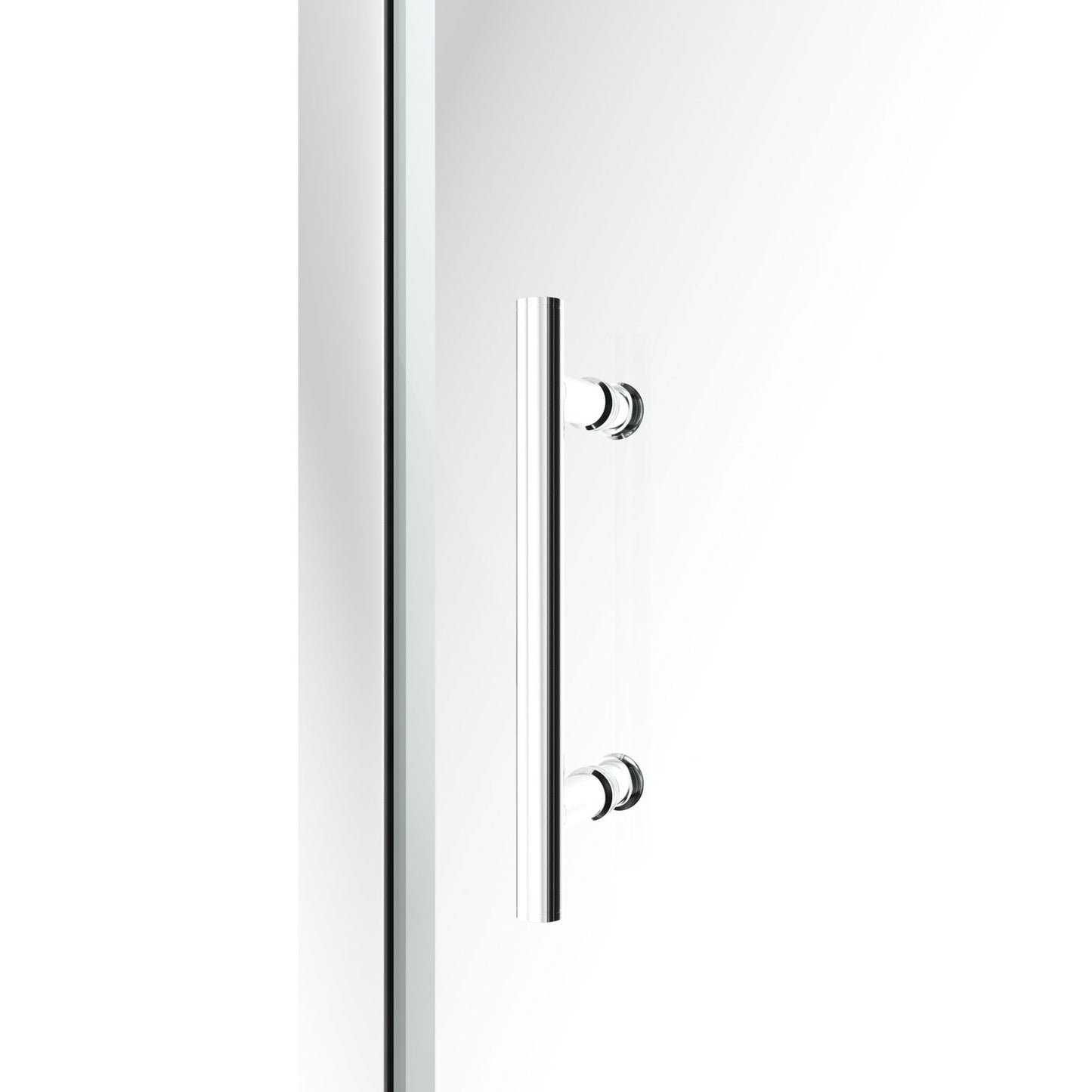 Frameless Glass Shower Screen 35" Width x 72"Height with 1/4"(6mm) Clear Tempered Glass, Chrome,Shower door himalipasal