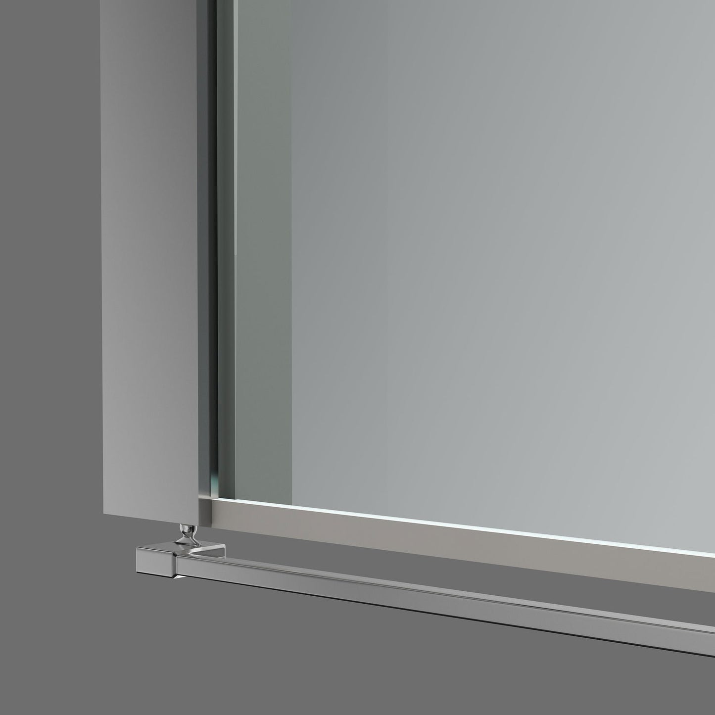 Frameless Glass Shower Screen 35" Width x 72"Height with 1/4"(6mm) Clear Tempered Glass, Chrome,Shower door himalipasal