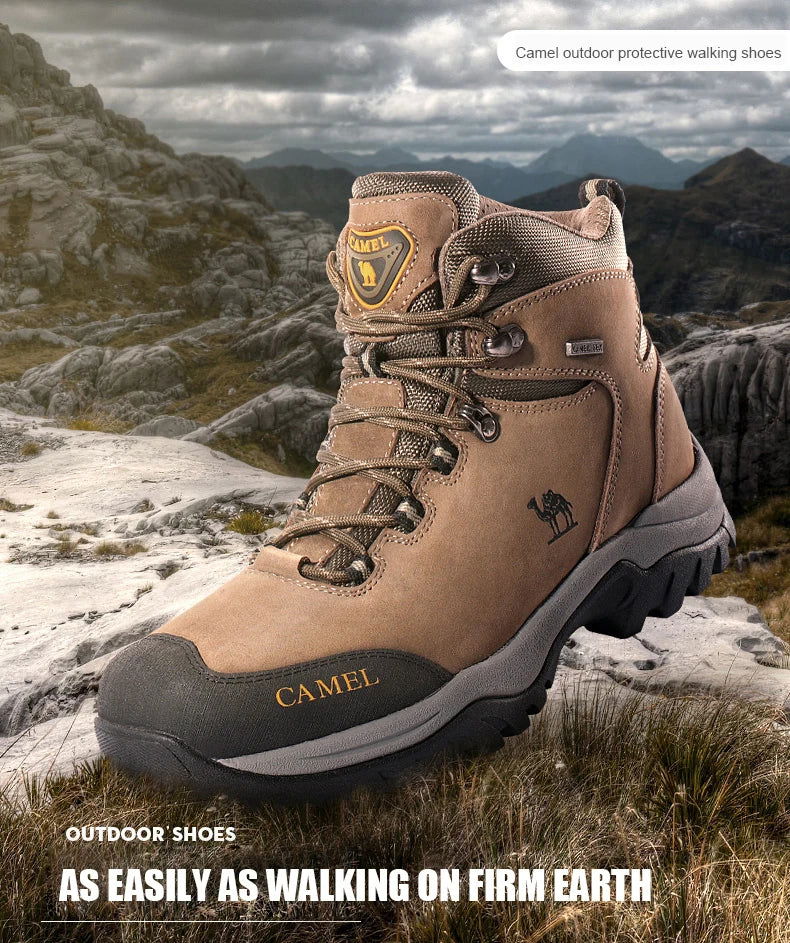 GOLDEN CAMEL Waterproof Hiking Shoes Men and Women Outdoor Anti-Slip Climbing Trekking Shoes for Men 2023 Leather Hiking Boots himalipasal