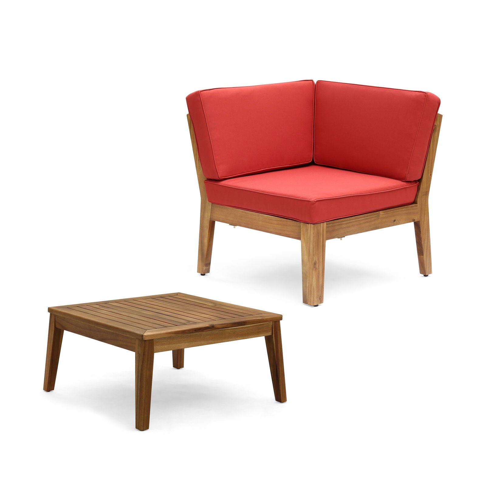 GRENADA CORNER AND COFFEE TABLE, RED himalipasal