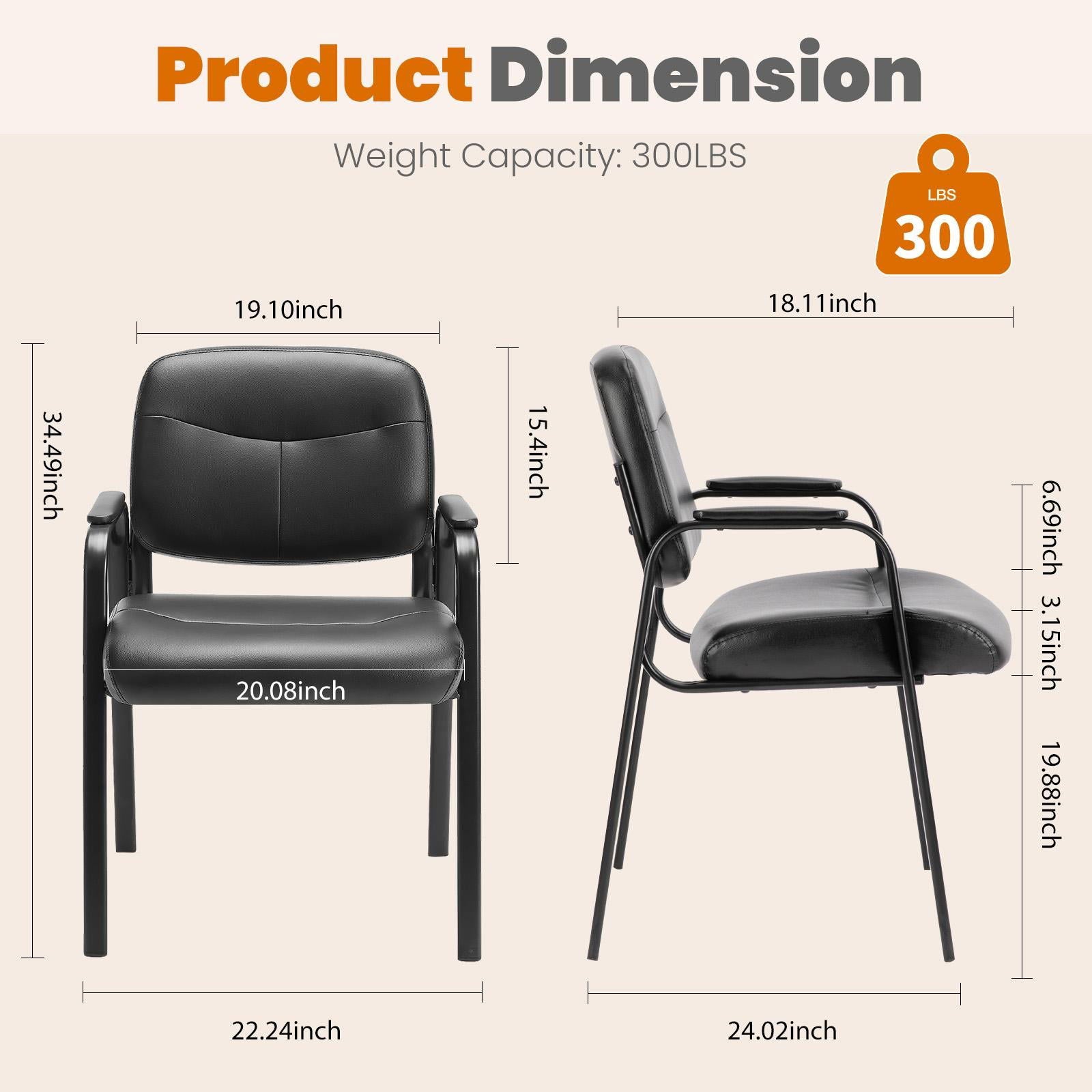 Guest Reception Desk Chairs Without Wheels for Waiting Room, Restaurant, Library, Barber Store himalipasal