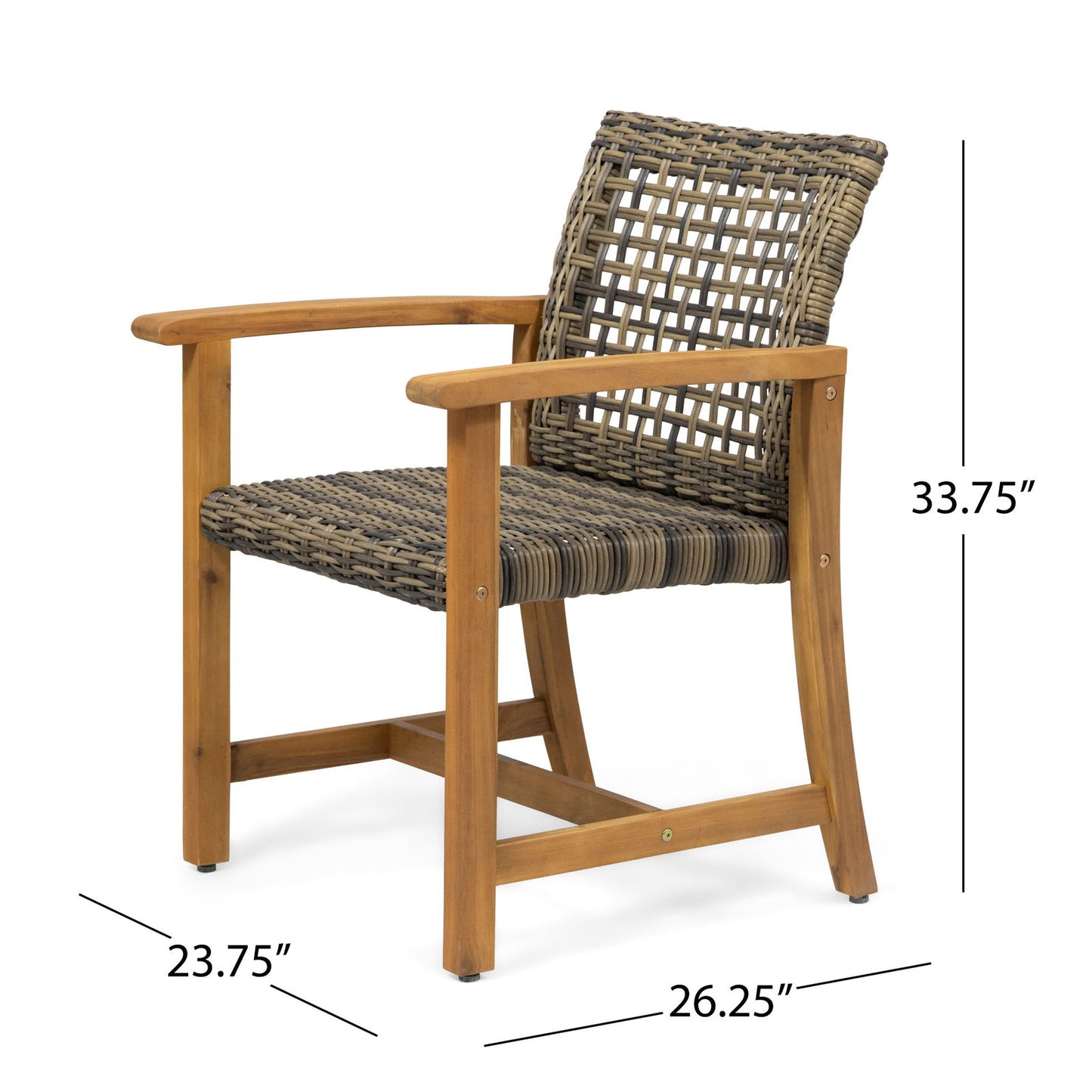 HAMPTON WOOD AND WICKER DINING CHAIR( SET OF 2 ) himalipasal