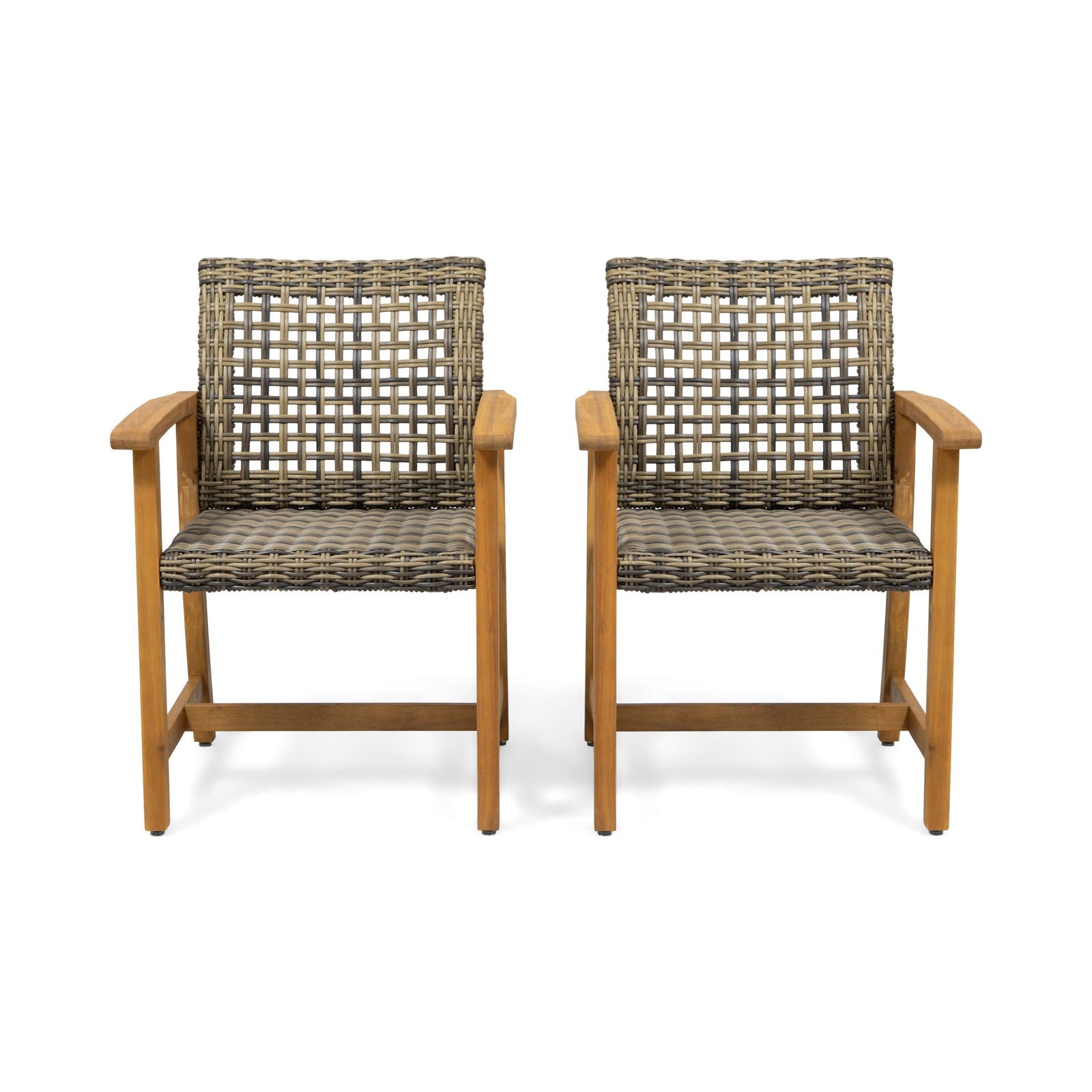 HAMPTON WOOD AND WICKER DINING CHAIR( SET OF 2 ) himalipasal