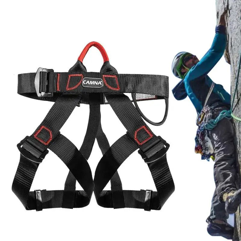 Half Body Climbing Harness Waist Safety Harness for Mountaineering Rock Climbing Thickened Wide Rappelling Tree Climbing Strap himalipasal