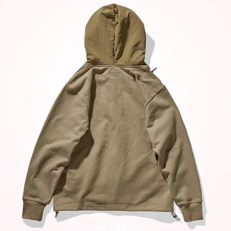 Heavy sweater pocket in winter loose thickened hooded autumn and winter hooded cashmere padded jacket men himalipasal