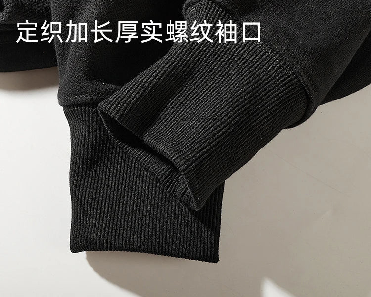 Heavy sweater pocket in winter loose thickened hooded autumn and winter hooded cashmere padded jacket men himalipasal