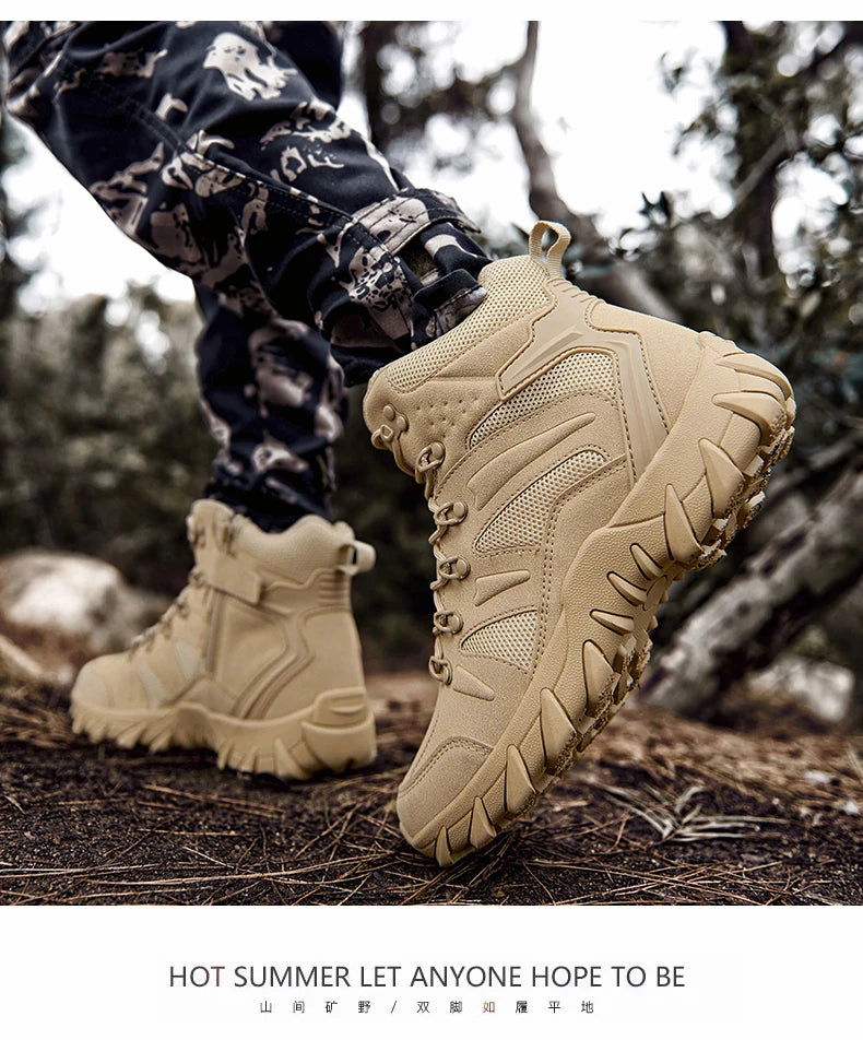 High Boots Hiking Casual Sneaker Male Sneakers Sports and Leisure Outdoor Shoes for Men Wear-resistant Non-Slip Shoes Fabric himalipasal