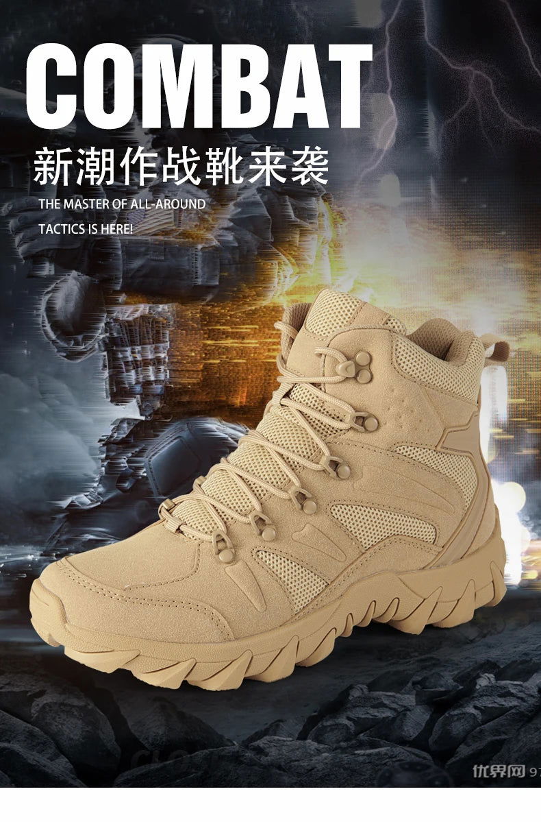 High Boots Hiking Casual Sneaker Male Sneakers Sports and Leisure Outdoor Shoes for Men Wear-resistant Non-Slip Shoes Fabric himalipasal